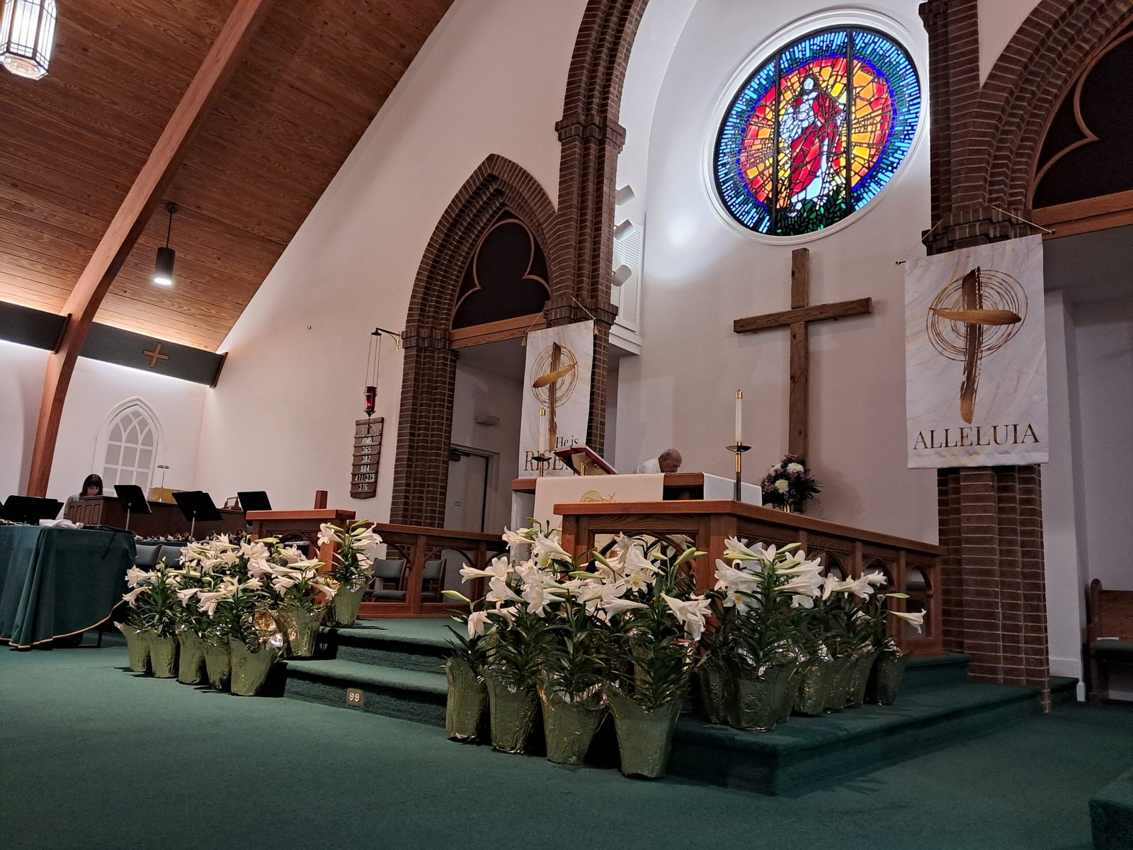 Easter Lilies at Altar